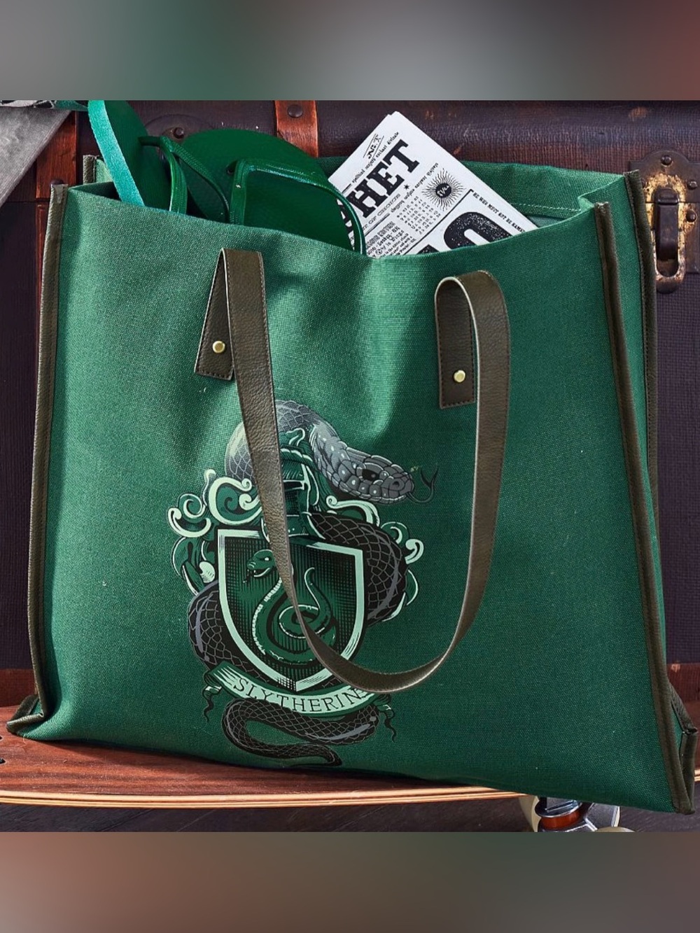 Harry Potter Slytherin House Pride Recycled Canvas Tote Bag - Retired!!